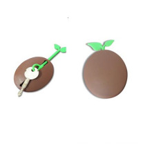 LFGB Cute Round Shape Silicon Coin Holder Case and Keychain